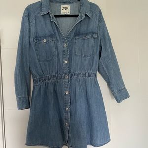 Zara denim shirt dress